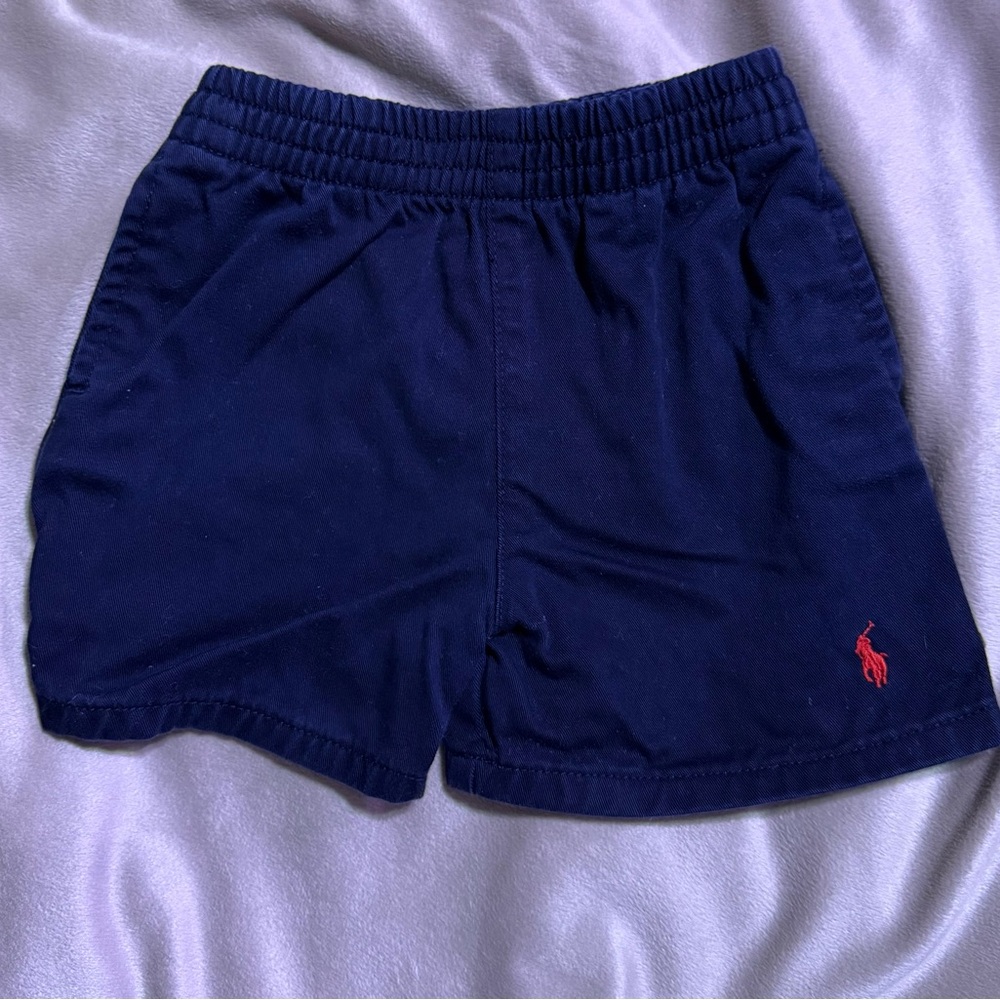 Polo by Ralph Lauren Dark Blue Shorts with Red Emblem